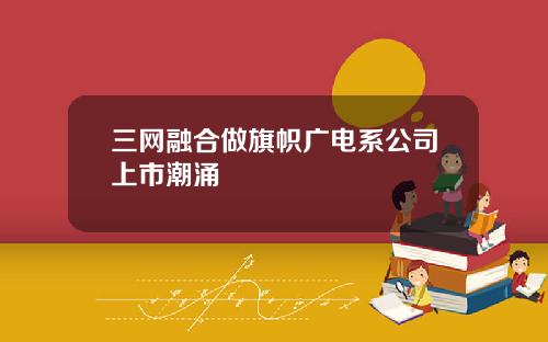 三网融合做旗帜广电系公司上市潮涌