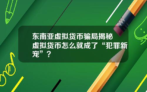 东南亚虚拟货币骗局揭秘 虚拟货币怎么就成了“犯罪新宠”？