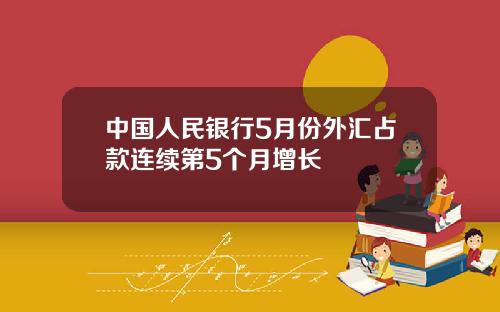 中国人民银行5月份外汇占款连续第5个月增长