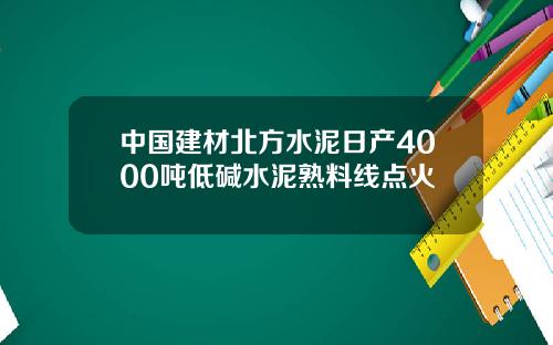 中国建材北方水泥日产4000吨低碱水泥熟料线点火