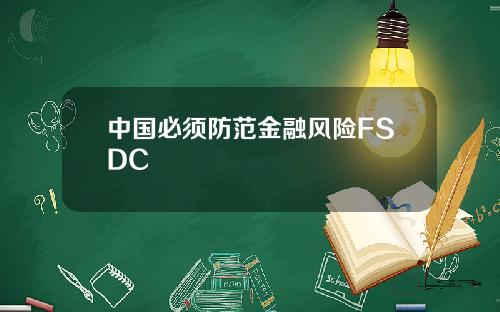 中国必须防范金融风险FSDC