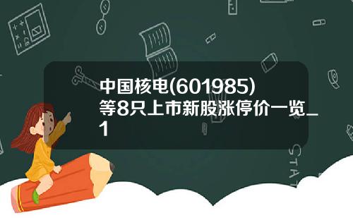 中国核电(601985)等8只上市新股涨停价一览_1