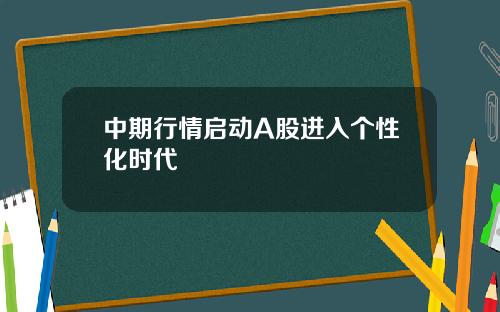 中期行情启动A股进入个性化时代