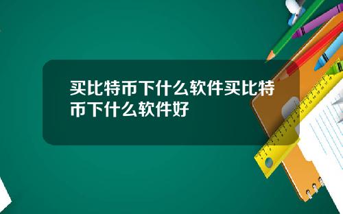 买比特币下什么软件买比特币下什么软件好