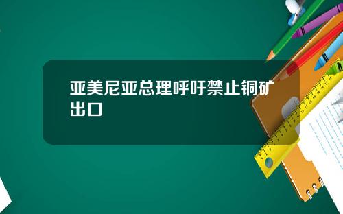 亚美尼亚总理呼吁禁止铜矿出口