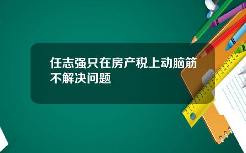 任志强只在房产税上动脑筋不解决问题