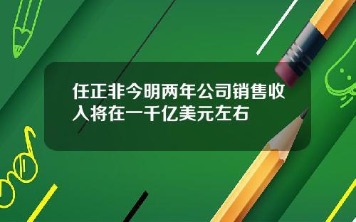 任正非今明两年公司销售收入将在一千亿美元左右