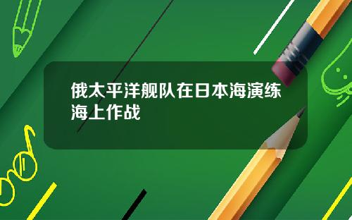 俄太平洋舰队在日本海演练海上作战