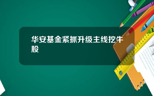 华安基金紧抓升级主线挖牛股