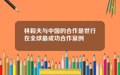 林毅夫与中国的合作是世行在全球最成功合作案例