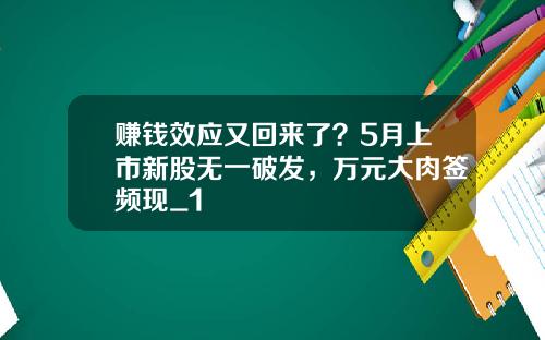 赚钱效应又回来了？5月上市新股无一破发，万元大肉签频现_1