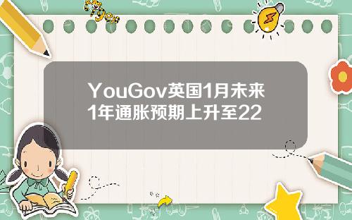 YouGov英国1月未来1年通胀预期上升至22