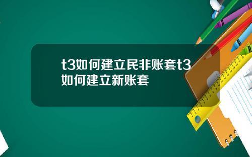 t3如何建立民非账套t3如何建立新账套