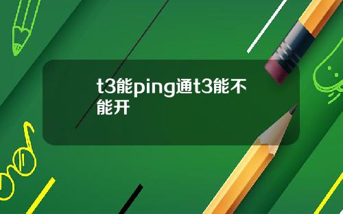 t3能ping通t3能不能开