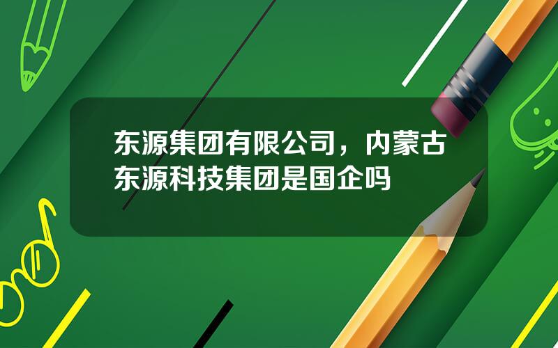 东源集团有限公司，内蒙古东源科技集团是国企吗