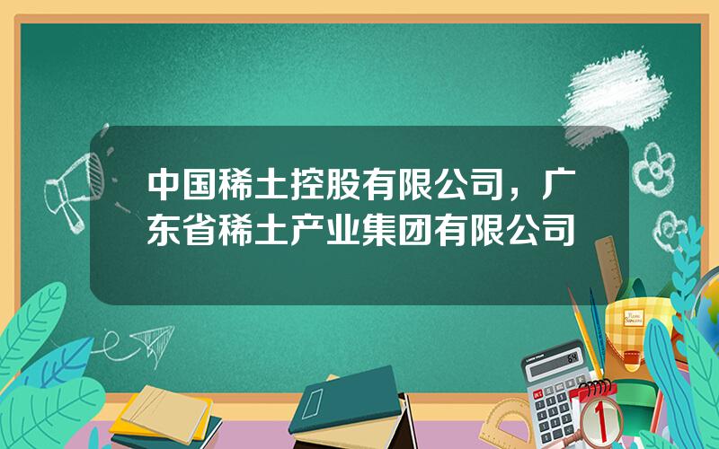 中国稀土控股有限公司，广东省稀土产业集团有限公司