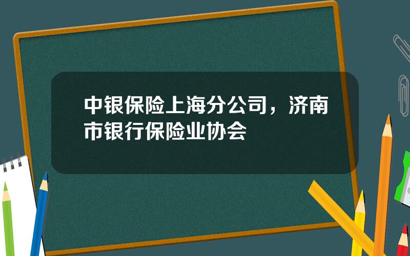 中银保险上海分公司，济南市银行保险业协会