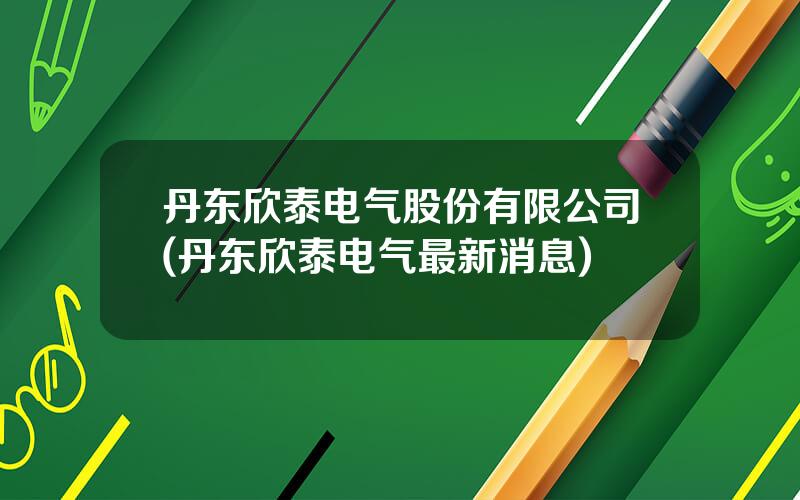 丹东欣泰电气股份有限公司(丹东欣泰电气最新消息)