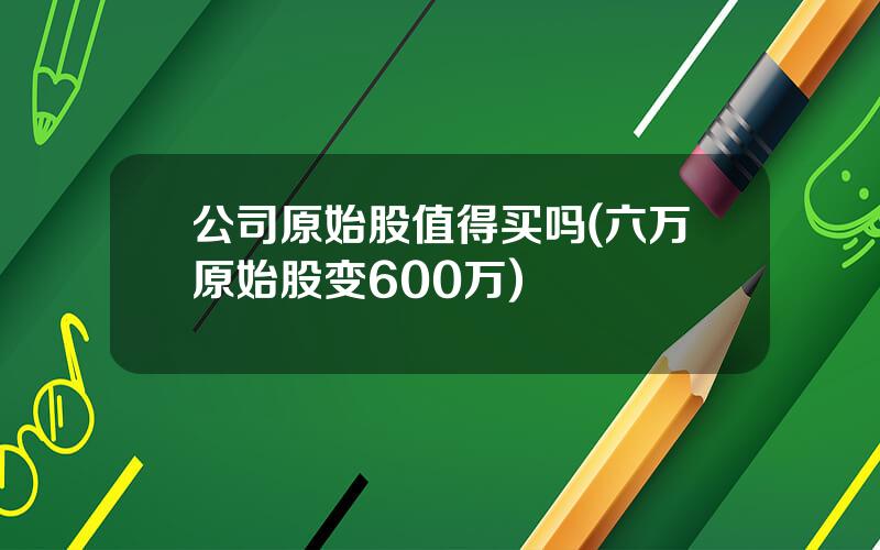 公司原始股值得买吗(六万原始股变600万)