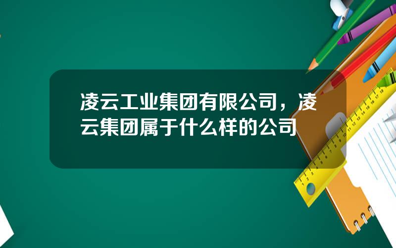 凌云工业集团有限公司，凌云集团属于什么样的公司