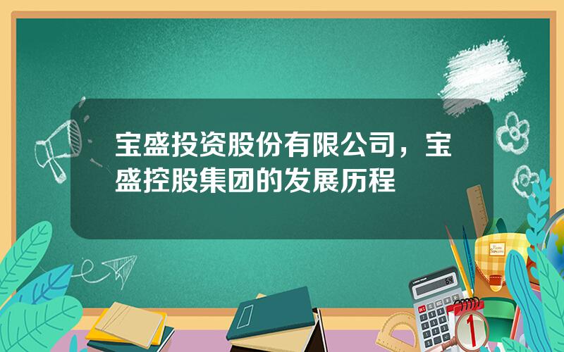 宝盛投资股份有限公司，宝盛控股集团的发展历程