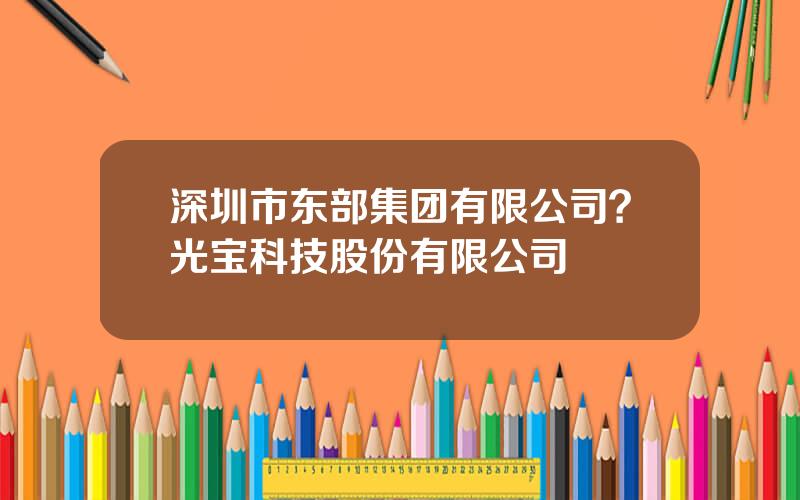 深圳市东部集团有限公司？光宝科技股份有限公司